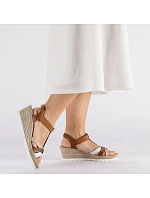 Hnedé dámske sandále na platforme Rieker 61995-81 Hnedé dámske sandále na platforme Rieker 61995-81