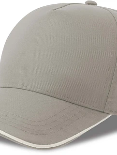 Atlantis Headwear Recy Five Piping – 5-panelová sendvičová čiapka 33.0282 šedá/biela