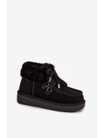 D.Franklin dámske snežnice z prírodného semišu - čierne D.Franklin dámske snežnice z prírodného semišu - čierne