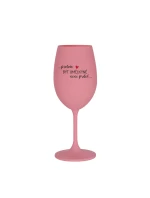 BECAUSE BEING AN ARTIST IS NOT A JOKE - ružový pohár na víno 350 ml