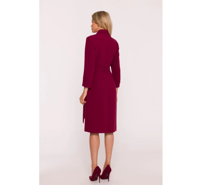 Dámské šaty model 21819210 Bordó - STYLOVE Dámské šaty model 21819210 Bordó - STYLOVE