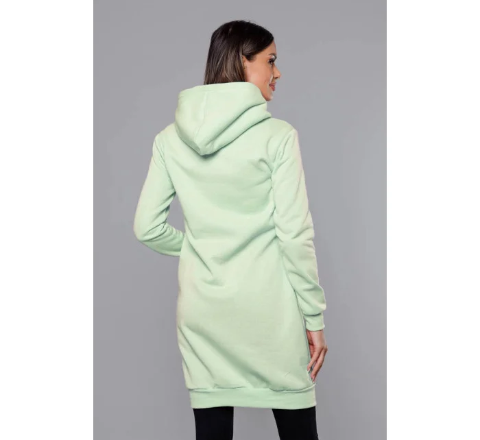 Dlhá tepláková mikina v pistáciovej farbe (YS10005-39) Dlhá tepláková mikina v pistáciovej farbe (YS10005-39)