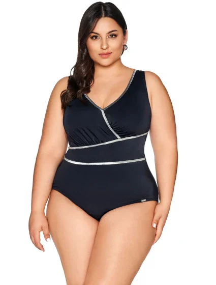 Dámske jednodielne plavky 62 čierne - AVA