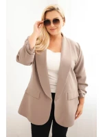 Dámská sako Plus Size elegantní fango