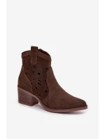 Dámské boty Kovbojky s vzorem čokoládové model 21935147 - Boto