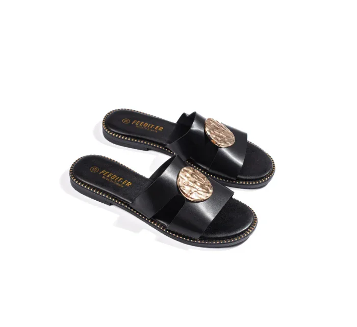 Módne čierne dámske ponožky s plochým podpätkom Módne čierne dámske ponožky s plochým podpätkom