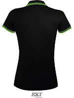 SOL'S Pasadena Women Dámské piqué polo model 22521901 black/lime SOL'S Pasadena Women Dámské piqué polo model 22521901 black/lime