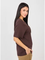 Tričko RV TS A1090.30 tmavohnedé