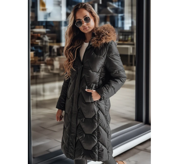 Dámská prošívaná dlouhá bunda černá Dstreet model 21982627 - FashionStreet