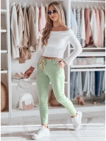 Dámské látkové chinos kalhoty s páskem mint Dstreet model 21986189 - FashionStreet