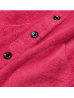 Krátky ružový prehoz cez oblečenie typu alpaka na gombíky (537)