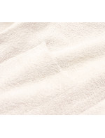 Dlouhý vlněný přehoz přes oblečení typu alpaka v ecru barvě s kapucí (M105-1)