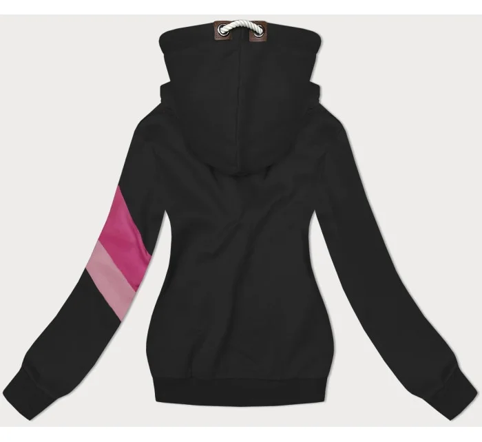 Čierna dámska mikina s kapucňou (2301)