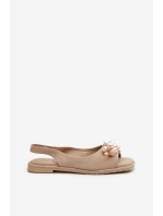 Dámské Sandály S Ozdobami model 21665108 Béžové - S.Barski