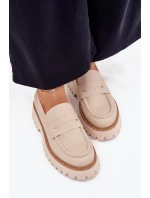 Dámské Mokasíny Na Platformě A Plochém Podpatku Big Star model 21705316 Béžové - Big Star Shoes Dámské Mokasíny Na Platformě A Plochém Podpatku Big Star model 21705316 Béžové - Big Star Shoes
