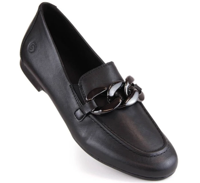 Remonte W RKR645 čierna kožená pohodlná poltopánka na retiazke Remonte W RKR645 čierna kožená pohodlná poltopánka na retiazke