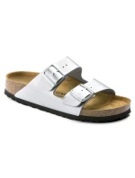 Dámské stříbrné žabky Arizona Silver regular wide model 20693630 - Birkenstock Dámské stříbrné žabky Arizona Silver regular wide model 20693630 - Birkenstock