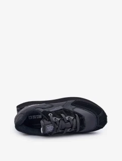 Pánske kožené tenisky Big Star OO174297 Hi-Poly System Black