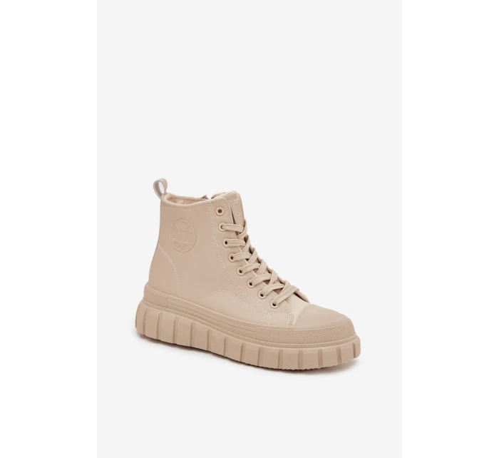 Dámské zateplené kotníkové tenisky na platformě model 21789257 Světle béžová - Big Star