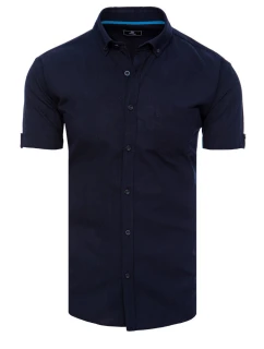 Pánská košile s krátkým rukávem tmavě modrá Dstreet model 21969045 - FashionStreet