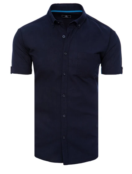 Pánská košile s krátkým rukávem tmavě modrá Dstreet model 21969045 - FashionStreet