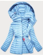 Světle modrá vypasovaná dámská bunda model 17182475 - LHD Světle modrá vypasovaná dámská bunda model 17182475 - LHD