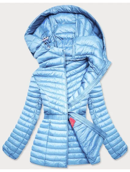 Světle modrá vypasovaná dámská bunda model 17182475 - LHD Světle modrá vypasovaná dámská bunda model 17182475 - LHD