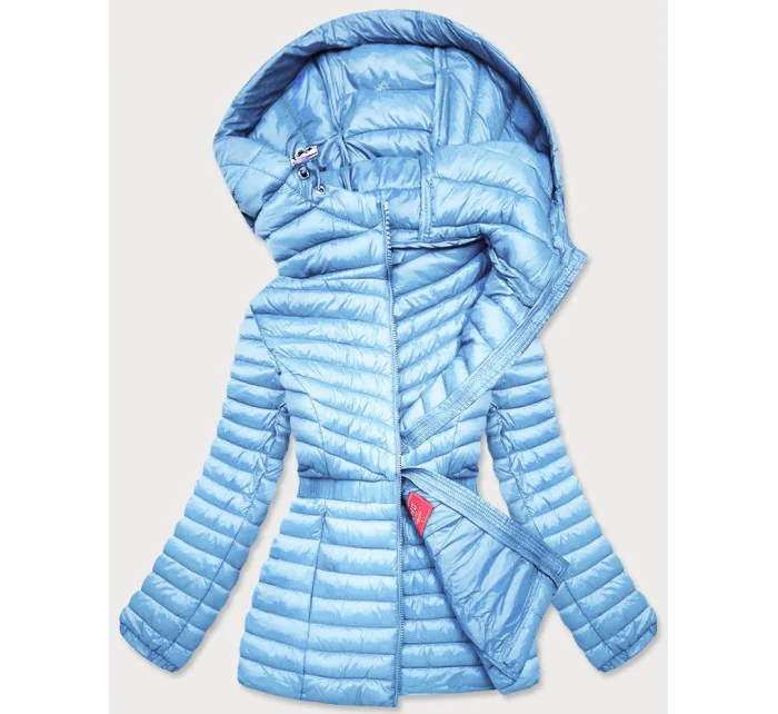 Světle modrá vypasovaná dámská bunda model 17182475 - LHD Světle modrá vypasovaná dámská bunda model 17182475 - LHD