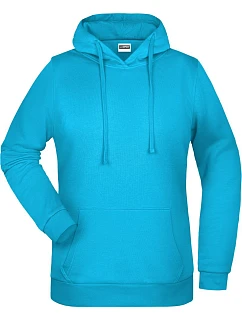 JN 795 Dámská mikina s kapucí model 22430536 turquoise - Daiber