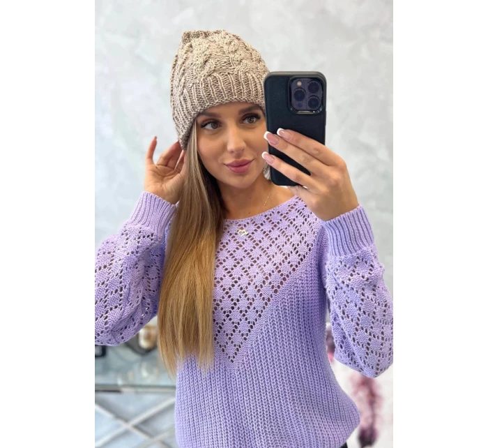 Dámská čepice Kalina model 21798585 tmavě béžová - K-Fashion