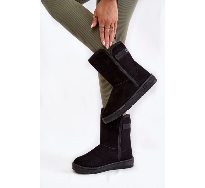 Damskie Wysokie Śniegowce Big Star KK274618 Czarne Damskie Wysokie Śniegowce Big Star KK274618 Czarne