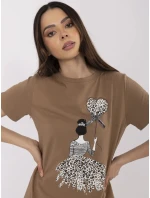 Blúzka CLM BZ 1702.89 svetlohnedá