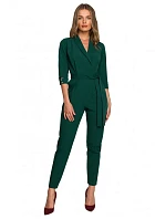 S316 Overal so šálovým golierom - zelený