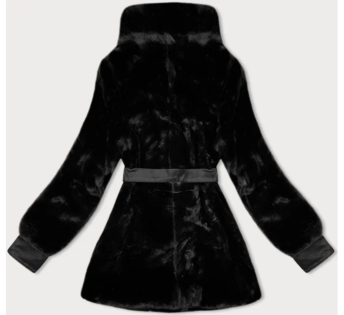 Černá dámská kožešinová bunda model 21247149 - J.STYLE