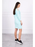 Šaty s potlačou Love v mätovej farbe Šaty s potlačou Love v mätovej farbe