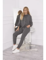 Sada model 18748990 s kapucí v grafitové barvě - K-Fashion Sada model 18748990 s kapucí v grafitové barvě - K-Fashion
