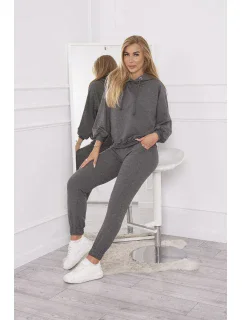 Sada model 18748990 s kapucí v grafitové barvě - K-Fashion