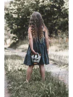 Detské sandále na korkovej platforme, zapínanie na suchý zips, sivé Rorria