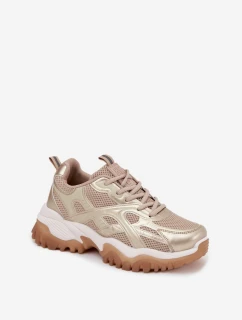 Dámske tenisky Big Star HI-POLY SYSTEM - béžová/zlatá
