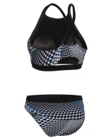 Dámske plavky S47N čierno-modré kockované - Self