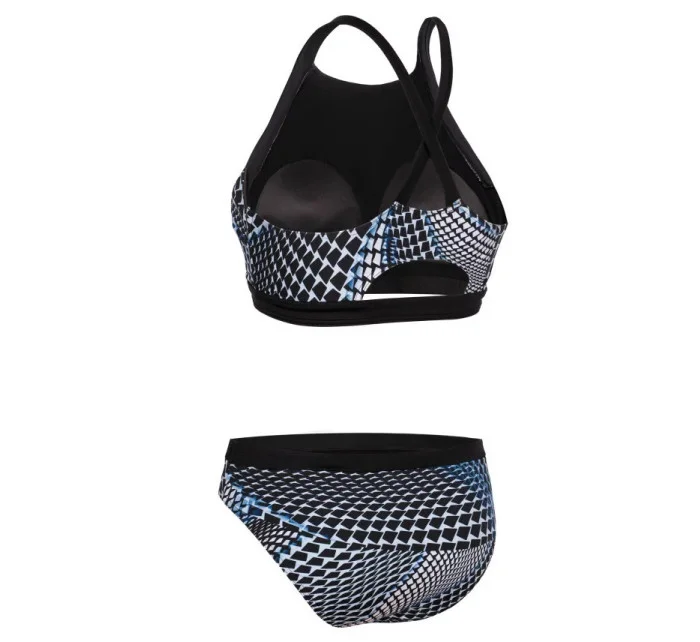 Dámske plavky S47N čierno-modré kockované - Self