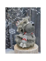 ZARIADENÝ RENNIFER S OSVETLENÝM TORCHOM Sivý 20x35x47CM detské