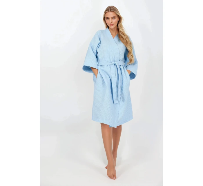 Modrý dámský župan - Momenti Per Me Modrý dámský župan - Momenti Per Me