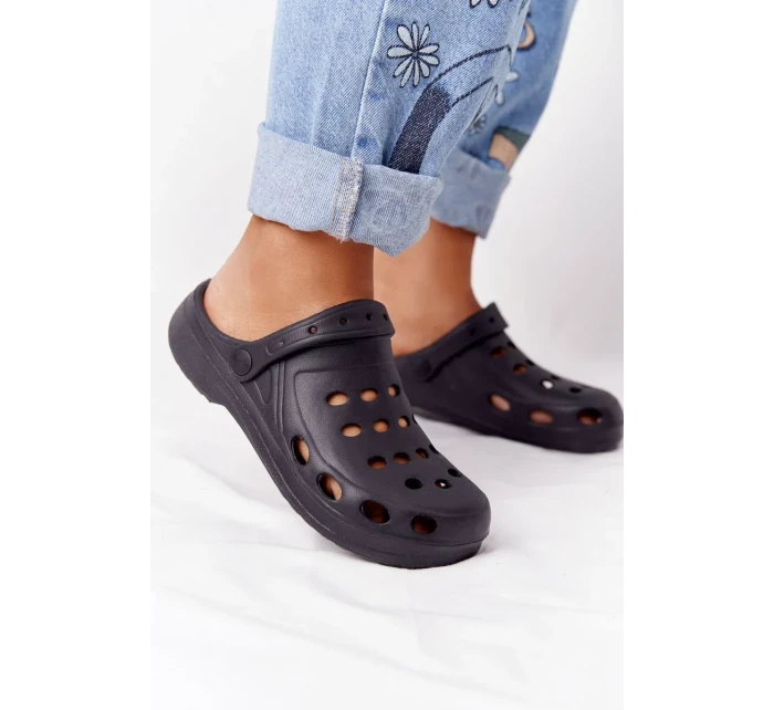 Dámské Nazouváky Černé Pěnové Crocsy EVA Dámské Nazouváky Černé Pěnové Crocsy EVA