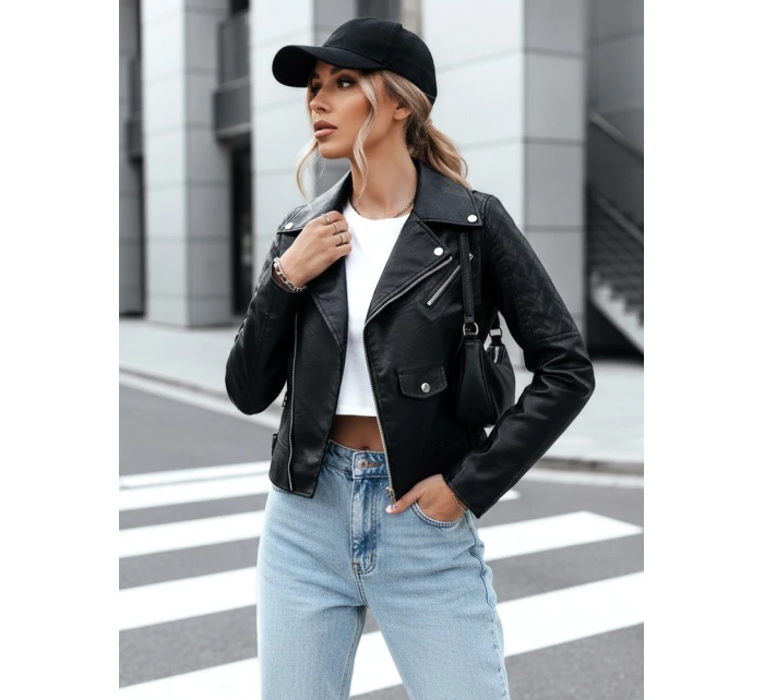 Dámská kožená bunda black Dstreet model 21974153 - FashionStreet