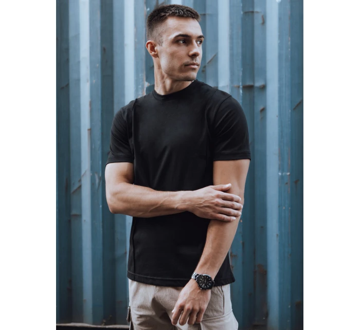 Pánské tričko bez potisku černé Dstreet model 21975543 - FashionStreet
