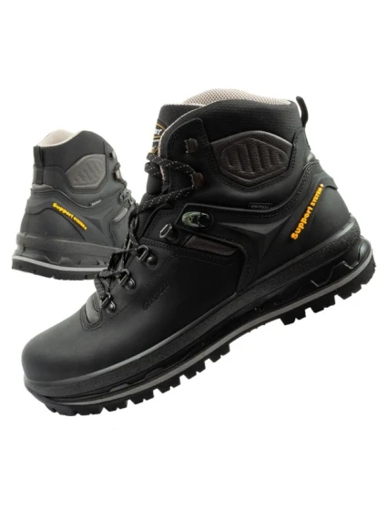 model 21479888 Nero pánské trekové boty kožené nepromokavé kotníkové boty - Grisport
