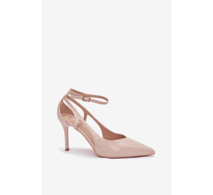 Lakované lodičky z eko kůže béžové model 21788354 - Boto