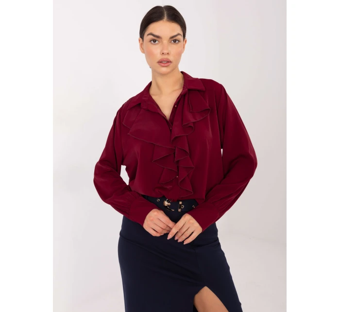 Koszula IT KS model 21795530 bordowy - FPrice Koszula IT KS model 21795530 bordowy - FPrice