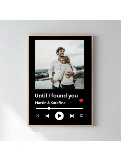 Personalizovaný magický fotoobraz v rámu - 50x70 - hudební přehrávač